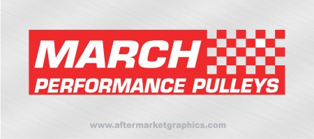 March Performance Pulleys Decals - Pair (2 pieces)